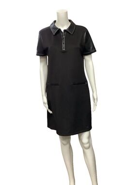 Karl Lagerfeld Leather Collar Mini Dress Size: M/ US 10